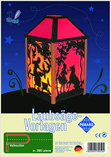 Pebaro Laubsägevorlage aus Sperrholz Motiv Laterne, Holz, DIN A4 3mm Sperrholz DIN A 4, Motiv vorgedruckt, aussägen mit Laubsägebogen, basteln, anmalen, fertig, Laubsägen, Holz, Geschenkidee