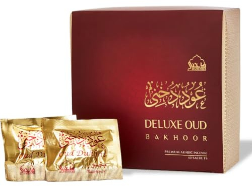 Dukhni Deluxe Oud Bakhoor | 40pc Luxurious Agarwood Incense | Islamic Gifts | Rich Bakhoor Incense|Suitable for charcoal, candle and electric bakhoor burner | Natural Incense for Home, Prayer, Meditation
