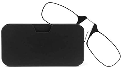 MAQBE Lesebrille für Damen und Herren. Kompakte leichte randlose Brillen. Brillengestelle für Damen und Herren. Lesehilfe Retro. 3 Farben und 5 Abstufungen(Black,+1.00)