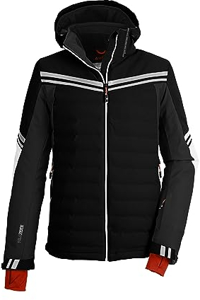 killtec Herren Skijacke/Funktionsjacke mit abzippbarer Kapuze und Schneefang KSW 73 MN SKI JCKT, schwarz, XL, 39737-000