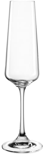 Leonardo Paladino Sekt-Glas, 1 Stück, spülmaschinenfestes Prosecco-Glas, Sekt-Kelch mit gezogenem Stiel, Champagner-Glas, 220 ml, 066309