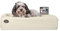 SABRO KUDDE Orthopädisches Hundebett – Martin Rütter – Hochwertiges Kunstleder – Waschbar & Wasserabweisend – Ergonomisch – Premium Haustierzubehör für Kleine, Mittelgrosse Hunde M in Creme