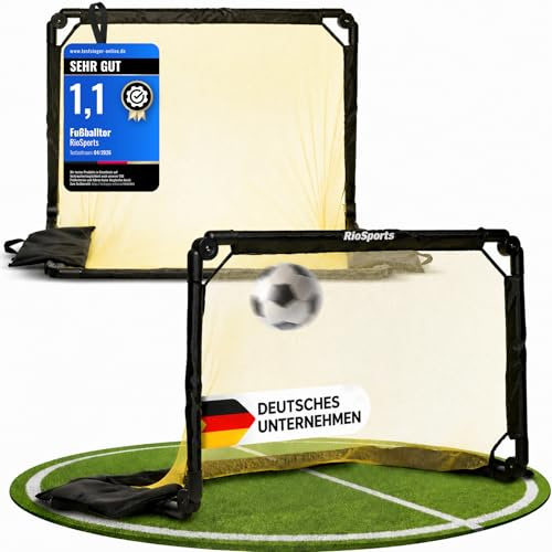 Fussballtore für Garten Kinder – 2er Set mit Weight System – Fußballtor Kinder inkl. Heringe und Tragetasche zum Transportieren – Tore Fußball Outdoor