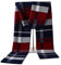 DOVAVA Schal Herren,30% Merinowolle Herrenschal Winter,Winter Weiche Warm schal (Rot&Blau)