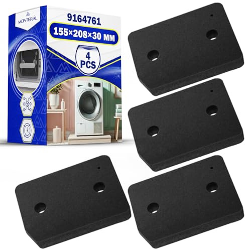 4 stycken torkfilter för kläder har storleken 208 x 155 x 30 mm med originalkod 9164761 för Miele - MONTERAL