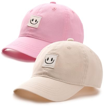FURTALK Kids Toddler Baseball Hat Boys Girls Adjustable UPF50+ Washed Cotton Baseball Cap