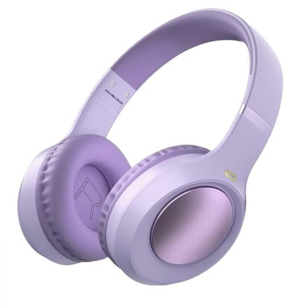 Micool Cuffie sovrauricolari pieghevoli Bluetooth 6.0-25H, cancellazione del rumore retrò e suono Hi-Fi, cuffie impermeabili IPX4 e in pelle proteica