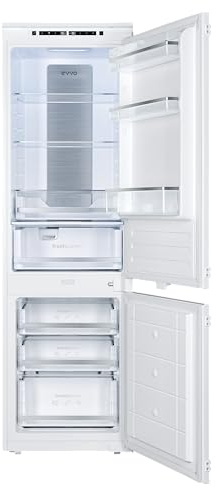 EVVO Frigorífico Combi Integrable Fi62, 151L Frigorífico + 67L Congelador, 177 cm, Total No Frost, Tecnología Inverter, Multi Air Flow, Cajón Chiller Zone, Función ECO, Fast Cooling, Panel LED táctil