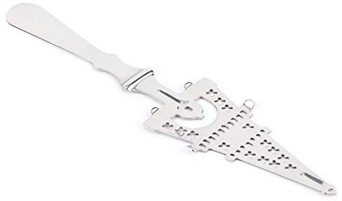 Yinhing Cuchara de Absenta de Acero Inoxidable 304, Azúcar de Cóctel Vintage con Diseño Elegante, Ideal para la Preparación Tradicional del Siglo XIX, Fácil de (Cuchara de absenta Iron Tower)