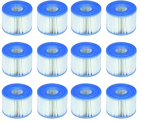 Intex 6 cartucce 29001E B00PUZW3N2 PureSpa Tipo S1 Easy Set (12 filtri) | 2, conteggio (Confezione da 1), Blu