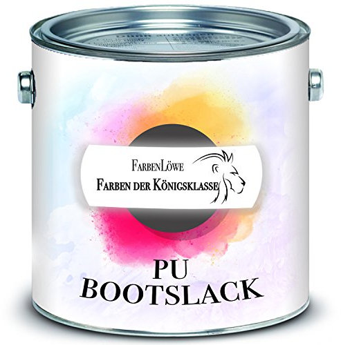 Barniz para barcos, pintura para barcos, pintura para barcos, pintura para barcos, pintura para barcos, color yate, reforzado + PU para madera y metal, resistente y elástica, Lichtgrau (RAL 7035), 1 L