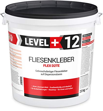 20 kg Fertig Fliesenkleber Steinkleber Flexmörtel Weiß Innen Außen Dispersions-Kleber RM12