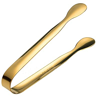 FIYSON Juego de 6 pinzas para hielo de acero inoxidable, mini alicates de azúcar, pinzas para servir de acero inoxidable para ensaladas, para caramelos, bares, pinzas de cocina para boda, bar, bufé,