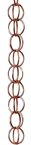 JISADER Catena Antipioggia in Metallo, Scacciapensieri da Esterno, Catene di Raccolta dell'Acqua Piovana, Catena per Grondaia, Decorazione per Casa e Giardino, Anelli