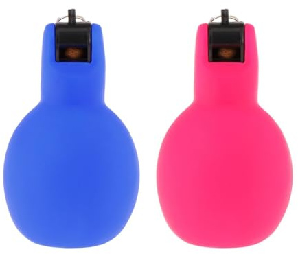 predolo 2X sifflets à Main sifflets de Sport sifflets d'entraîneur Portables légers sifflets d'entraîneur pour l'entraînement en intérieur et en extérieur, Rose
