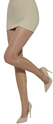 MYCHICLEGS Collant voile fin 20 DEN femme beige naturel (Sabia) T6