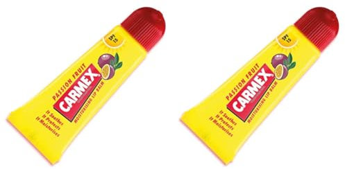 CARMEX Passionfruit Lip Balm Tube, Moisturising Lip Balm for Soft, Protected Lips with SPF15 (10g – Pack of 2) tores and protects,healthy hydrated lips all day