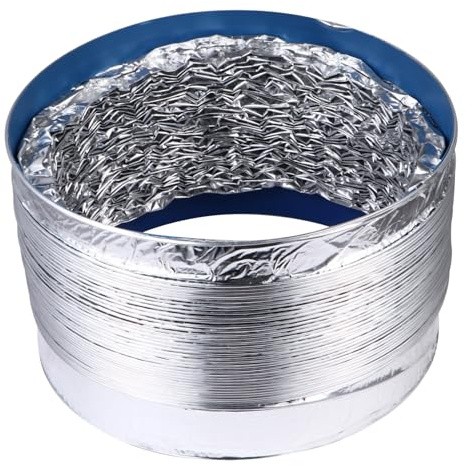 jojofuny Manguera de Ventilación Flexible de 200 Mm M Conducto de Aluminio de Doble Capa Y a Las Fugas para Extracción de Cocina