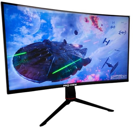 Böjd bildskärm 32 tum, QHD 2560x1440, 165Hz, 1ms, HDR, FreeSync