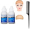 4Pcs Set Wig Glue, Hair Glue, Hair Bonding Wig Adhesive Bonding Waterproof Latex-Free and Oil Replacement Adhesive(Hair net Color Random)