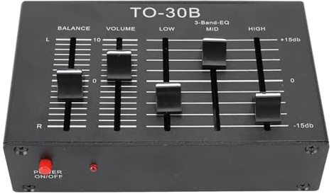 Equalizzatore Stereo Digitale a 3 Bande 20Hz-20kHz Regolazione Basso Medio Alto per Audio HiFi