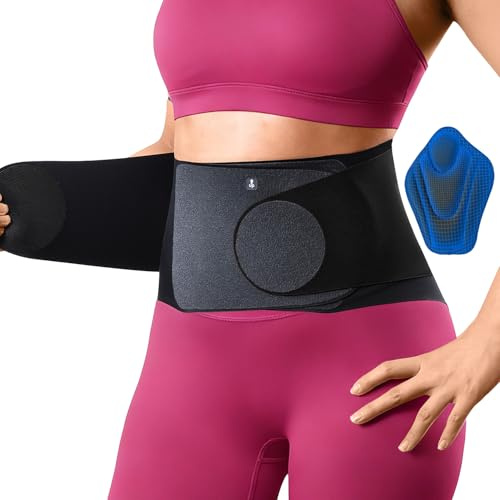 Fitomo Ryggstöd Ländryggsband, Ultratunn 0,5 mm Monoblock Yoga Tyg Sömlös, Avtagbar 3D Ländryggskudde för Ländryggsstöd för Män och Kvinnor