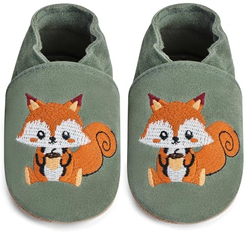 IceUnicorn Chausson Bebe Chaussons Cuir Bébé Cuir Souple Antidérapantes Chaussures Premiers Pas Garçon Fille