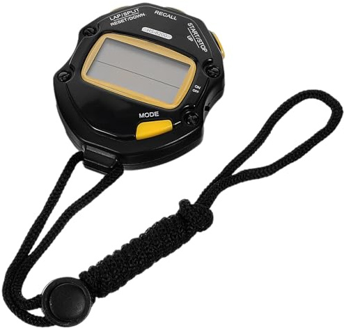 GARVALON Cronometro Digitale Portatile Timer Sportivo Leggero Cordino, Timer per Esercizi e Fitness, Cronometro di Temporizzazione per Allenatori e Competizioni Outdoor