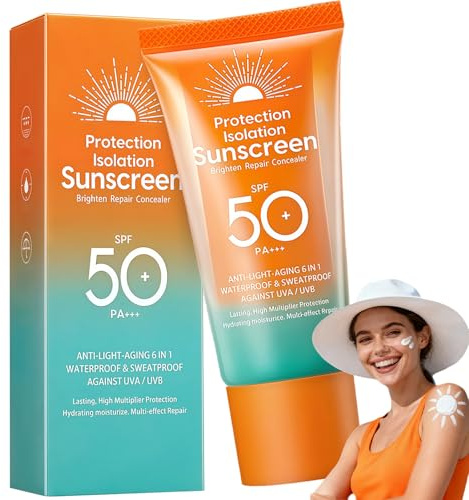 Crema solar facial, loción protector solar leche solar de alta protección solar, crema solar hidratante protector solar leche FPS 50 (1 x 50 ml)