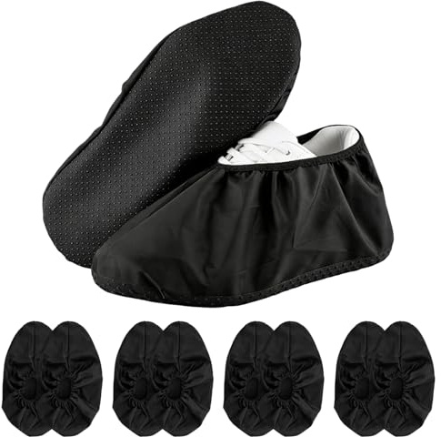 Omticova 4 Pairs Shoe Covers Reusable, Waterproof Overshoes Non-Slip Design, Shoe Protector Covers for Indoor Floor Carpet Protection, Thickened Over Shoes Protectors for Dustproof Use
