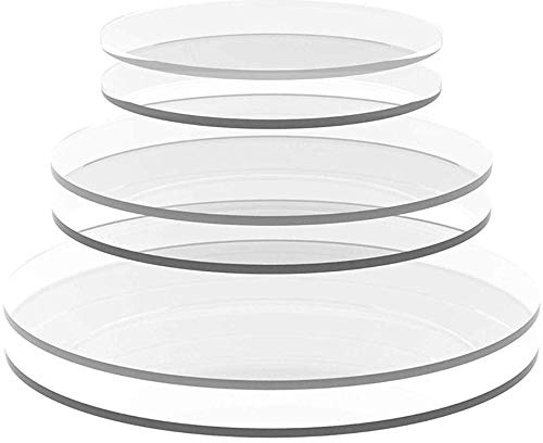 generico Dischi - Cerchi in PLEXIGLASS 5 MM - Diametro CM: 5/10/15/20/25/30/35/40/45/50/55/60/65/70/75/80/85/90/95/100 (Trasparente, Diametro 45 CM)