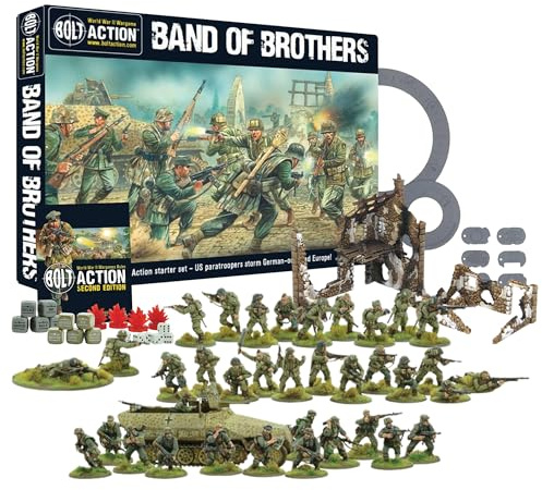 Warlord Games Wargames Delivered Bolt Action Miniatures - Band of Brothers Starter Set- English Language. Action Figures 28mm WWII Miniature Models and Tanks for Miniature Wargaming