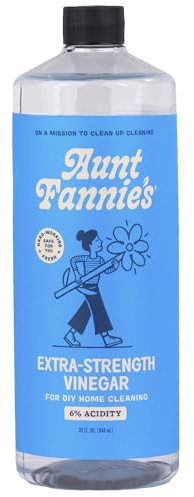 Aunt Fannie's Extra Strength Cleaning Vinegar, 32 Ounce, Multipurpose Household Cleaner, No Added Scents, Dyes, or Other Additives, Pack of 1