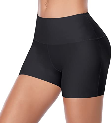 Joyshaper Damen Unterhose Unter Rock Kurz Hose Yoga Shorts Boxershorts Nahtlose Boyshort Miederhose Unter Rock Kleid Hose oder Zuhause Schwarz L