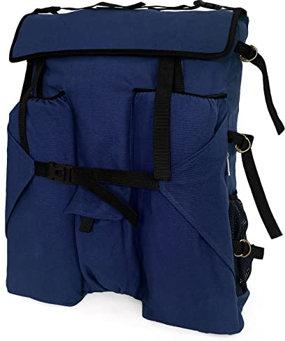 JJRING Large Art Portfolio Bag, Heavy Duty Artist Backpack with Handheld Strap, Art Supply Tote Bag for Carrying 18x24 Artwork, Drawing Boards (Blue)