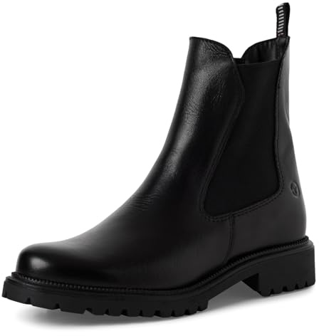 Tamaris femme Bottines, dame bottines Chelsea,demi-bottes,bottines,bottes de glisse,haute,BLACK,37 EU