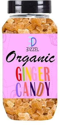 EDZZEL Bonbons au gingembre bio traditionnels de qualité supérieure (300 g) - 1 boîte
