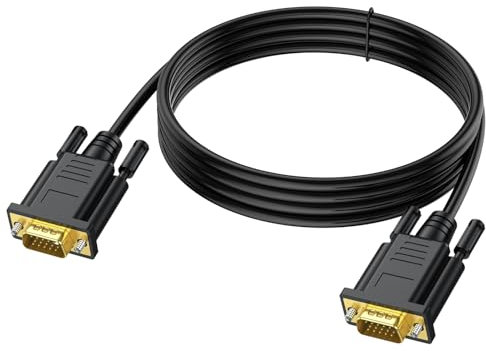 VGA to VGA Computer Monitor Cable 10FT,3M,1080P@60Hz Full HD 15pin,NOT 9Pin
