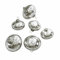 Loberon Weihnachtskugeln 6er Set Isaulie, Eingravierte Eiskristall-Muster, Nostalgisches Bauernsilber-Finish, Weihnachten, Christbaumschmuck, Glas, Eisen, Silber