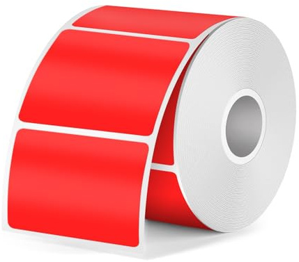 FINDAT Etichette Termiche Rosse 40 X 30 mm Compatibile Stampanti M110 M220 Rettangolari Autoadesive Vinile Impermeabile Stampabile per Ufficio Disegni Codici a Barre Spedizione 300/Rotolo