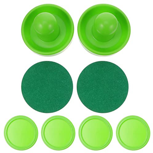 BESPORTBLE Air Hockey Schieber Und Pucks Satz 76mm Kunststoff Ersatzteile Grün Ergonomisch Für Tischspiel Zubehör