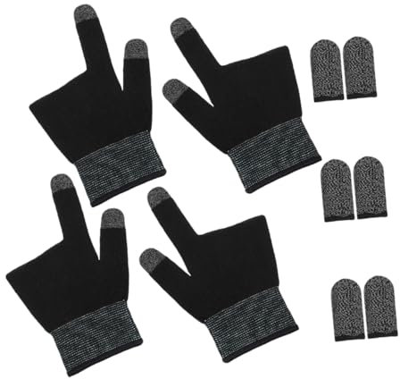 UPKOCH 2paires Gants De Jeu Mobiles Ultra-Fins Graphite Lot Manchons Antidérapants pour Écran Tactile Confortables Et Respirants pour Gamers