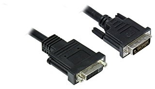 Alcasa 4411-dl2 svart 1,8 m DVI-D DVI-D kabel DVI – DVI-kabel (6 ft, DVI-D, DVI-D, man, kvinna, svart)