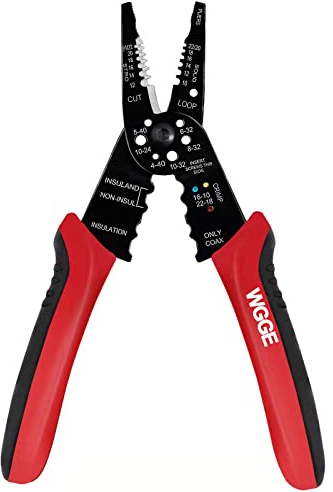 WGGE WG-015 Professional 8-inch Multi-Function Wire Stripper/Crimper, Cutter, Cable Stripper, Hand Tool