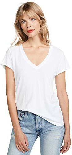 Splendid Women's Short-Sleeve V-Neck Tee T-Shirt, White, Small