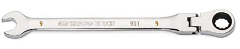 GEARWRENCH 9mm 4 Degree Swing Arch 12 Point Flex Head Ratcheting Combination Wrench - 86709