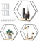 MaxAwe Hexagon Wandregal Metall 3er Set, Wanddeko Hängeregal Schweberegal in 3 Größen, Sechseck Regale für Wohnzimmer, Schlafzimmer, Bad, Flur, Café, Wohnung (Schwarz)