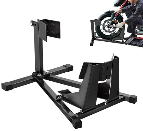 FIVMEN Vorderrad Motorrad Ständer Motorradwippe Universal Motorradständer Montageständer Motorrad Rutschfest Einstellbar Transportständer Vorderradhebeständer für Vorderreifen von 17-21