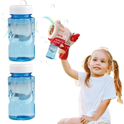 50-ml-Seifenblasenlösung-Nachfüllpackung – 2er-Pack Seifenblasenwasserflaschen (50 ml) für Sommerspielzeug | Ungiftige Nachfüllpackung für Seifenblasenpistolen, Seifenblasenmacher, Outdoor-Spielzeug,