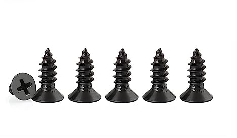 Black Self Tapping Screws for Wood,100pcs M3 x 12mm 304 Stainless Steel Flat Head 10mm screws for Furniture and Drywall (M3 x 12mm 100PCS)